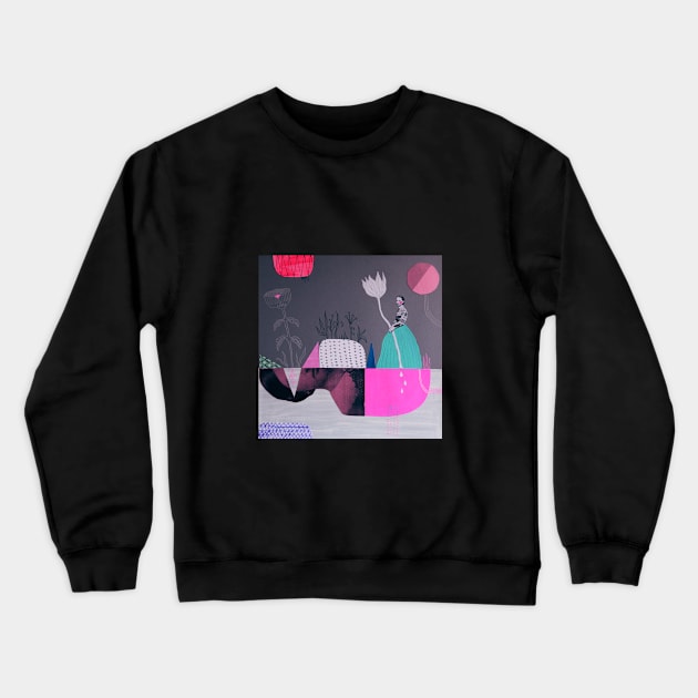 variations on pink portrait III Crewneck Sweatshirt by criaturacorazon